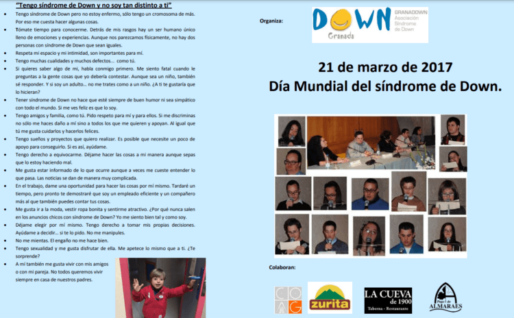 Material del Día Mundial del Síndrome de Down 2017