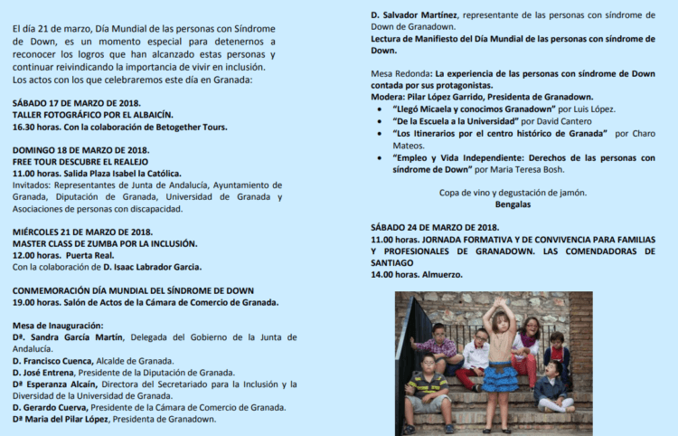 Material del Día Mundial del Síndrome de Down 2018