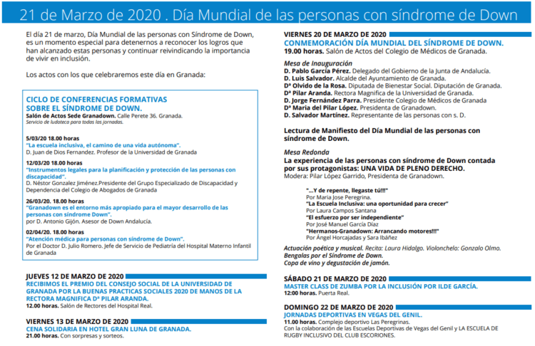 Material del Día Mundial del Síndrome de Down 2020